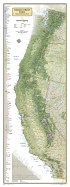 National Geographic: Pacific Crest Trail Wall Map in gift box Wall Map (18 x 48 inches) (National Geographic Reference Map)