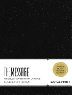 The Message Large Print (Genuine Leather, Black): The Bible in Contemporary Language (First Book Challenge)