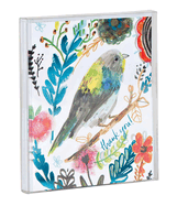 Bird Thank You Notecard Set: 10-Full Color, Standard Size Illustrated Notecards with Envelopes