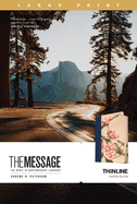 The Message Thinline, Large Print (LeatherLike, Garden Bloom)