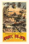 Vintage Journal Greetings from Coney Island, New York City (Pocket Sized - Found Image Press Journals)