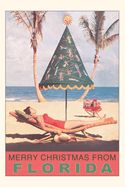 Vintage Journal Merry Christmas from Florida, Festive Umbrella (Pocket Sized - Found Image Press Journals)