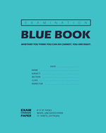 'Examination Blue Book, Wide Ruled, 12 Sheets (24 Pages), Blank Lined, Write-in Booklet (Royal Blue)'