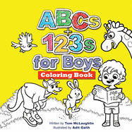 ABCs and 123s for Boys Coloring Book: Jumbo pictures. Hours of fun ...