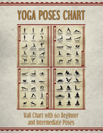 Yoga Poses Chart: Chart / Mini Poster With 60 Common Hatha Yoga Poses / Asanas in Sanskrit and English