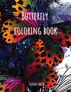 Adult coloring book - Flower with butterflies