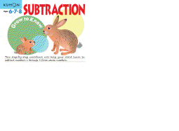 Grow to Know: Subtraction (Grow to Know Workbooks)