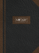 Mobile Notary Journal: Hardbound Record Book Logbook for Notarial Acts, 390 Entries, 8.5' x 11', Black and Brown Cover