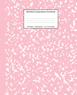 Marbled Composition Notebook: Pink Marble Wide Ruled Paper Subject Book (School Essentials)