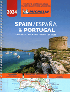 Spain & Portugal 2024 - Tourist and Motoring Atlas (A4-Spiral): Map