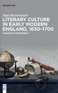 Literary Culture in Early Modern England, 16301700