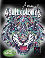 'Adult coloring book stress relieving animal designs: Intricate coloring books for adults, animal coloring books for adults: Coloring book for adults s'