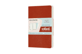 Moleskine Volant Journal, Pocket, Plain, Coral Or