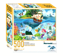 Mermaid Island 500 Piece Puzzles for Adults-Jigsaw Puzzles-Every Piece Is Unique With Droplet Technology For Anti Glare & Soft Touch Feel-19.5Lx14.5W
