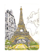 Paris Eiffel Tower Handmade Journal