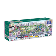 Galison Michael Storrings Cityscape Panoramic Puzzle, 1000 Pieces, City Skyline Jigsaw Puzzle Featuring Colorful Artwork by Storrings Thick, Sturdy Pieces, Challenging Family Activity