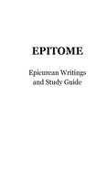Epitome: Epicurean Writings and Study Guide