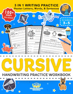 Cursive Handwriting Practice Workbook for 3rd 4th 5th Graders: Cursive Letter Tracing Book, Cursive Handwriting Workbook for Kids to Master Letters, W