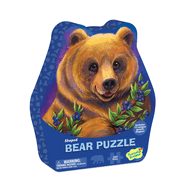 Peaceable Kingdom Bear-Shaped Puzzle ├óΓé¼ΓÇ£ 257-Piece Puzzle for Kids Ages 7 & up ├óΓé¼ΓÇ£ Includes 15 Fun-Shaped Puzzle Pieces ├óΓé¼ΓÇ£ Great for Classrooms or Home Use