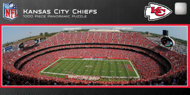 MasterPieces NFL Kansas City Chiefs Stadium Panoramic Jigsaw Puzzle, 1000 Pieces