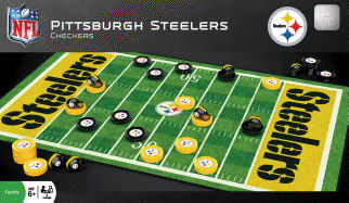 MasterPieces NFL Pittsburgh Steelers Checkers Board Game Set, For 2 Players, Ages 6+