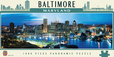 MasterPieces Cityscape Panoramics 1000 Puzzles Collection - Baltimore Panoramic 1000 Piece Jigsaw Puzzle
