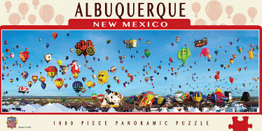 MasterPieces Cityscape Panoramics 1000 Puzzles Collection - Albuquerque Balloons Panoramic 1000 Piece Jigsaw Puzzle