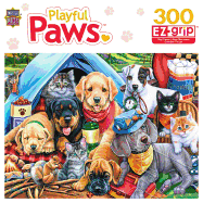 MasterPieces Playful Paws 300 Puzzles Collection - Camping Buddies 300 Piece Jigsaw Puzzle