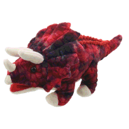 The Puppet Company - Baby Triceratops Toy - Red
