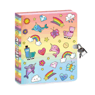 Cuties Diary with Lock and Key-Keeper Necklace with Narwhal Charm