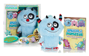 Continuum Games Snuggle Monster - Hide and Seek Bedtime Plush Toy and Book - Blue