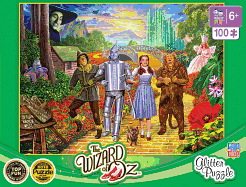 MasterPieces The - The Wizard of Oz Glitter 100Pc Glitter Puzzle, Licensed Puzzle Wizard of Oz, Assorted