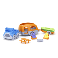 Green Toys RV Camper Set, Blue/Orange - 10 Piece Pretend Play, Motor Skills, Kids Toy Vehicle Playset. No BPA, phthalates, PVC. Dishwasher Safe, Recycled Plastic, Made in USA.