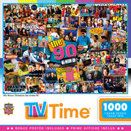 90s TV Shows Puzzle - 1000-Piece Family Fun - Matte Finish, Eco-Friendly - MasterPieces - 19.25'x26.75'