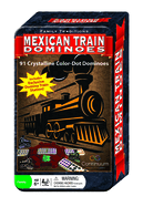 Family Traditions Mexican Train Dominoes Tin, Crystalline Dominoes