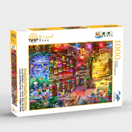 Brain Tree - Beach Shack 1000 Piece Puzzle for Adults - Unique Puzzles for Adults 1000 Pieces and up with Droplet Technology for Anti Glare & Soft Touch - 27.5├óΓé¼┬¥Lx19.5├óΓé¼┬¥W