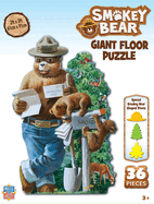 Baby Fanatics MasterPieces Floor Puzzle - Jumbo Size 36 Piece Jigsaw Puzzle for Kids - Smokey Bear Shaped - 3ftx2ft