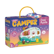 Peaceable Kingdom Shiny Camper Floor Puzzle ├óΓé¼ΓÇ£ Giant Camping Puzzle for Kids Ages 3 & up ├óΓé¼ΓÇ£ Fun Camper Shape ├óΓé¼ΓÇ£ Great for Classrooms