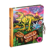 Peaceable Kingdom Dinosaur Diary with Lock and Key, Lined Page Diary for Kids