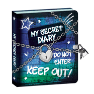 Peaceable Kingdom My Secret Keep Out Diary with Lock and Key, Lined Page Diary for Kids