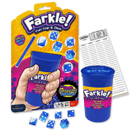 Continuum Games Farkle Fun Cup and Dice The Worlds Favorite Classic Push Your Luck Dice Game Includes Rolling Dice Cup, 6 Dice, and Scorepad Ages 6 and up