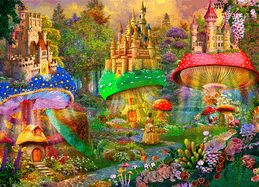Brain Tree - Dream Castle 1000 Piece Puzzle for Adults - Unique Puzzles for Adults 1000 Pieces and up with Droplet Technology for Anti Glare & Soft Touch - 27.5├óΓé¼┬¥Lx19.5├óΓé¼┬¥W