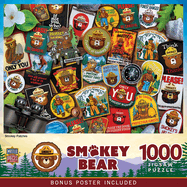 MasterPieces 1000 Piece Jigsaw Puzzle for Adults, Family, Or Youth - Smokey Bear Patches - 20'x27'