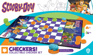 MasterPieces Officially Licensed Scooby Doo Checkers Board Game for Families and Kids Ages 6 and Up